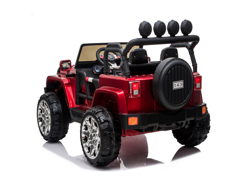 Cars For Kids Jeep Style 4x4 Monster Truck W/Rubber Tires 24 Volt