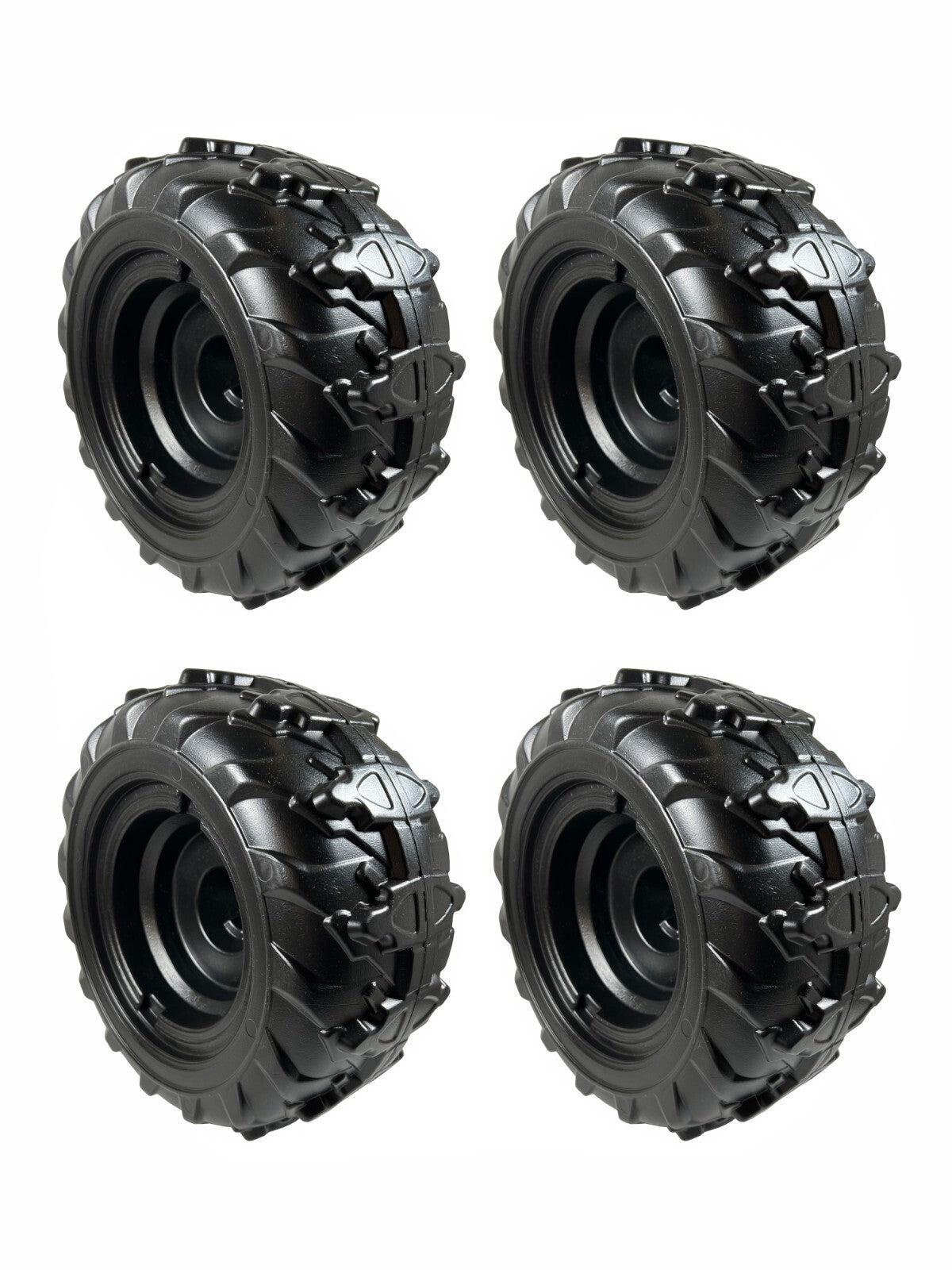 4) Genuine Power Wheels 3900-6454 Black Wheel For Jurassic World