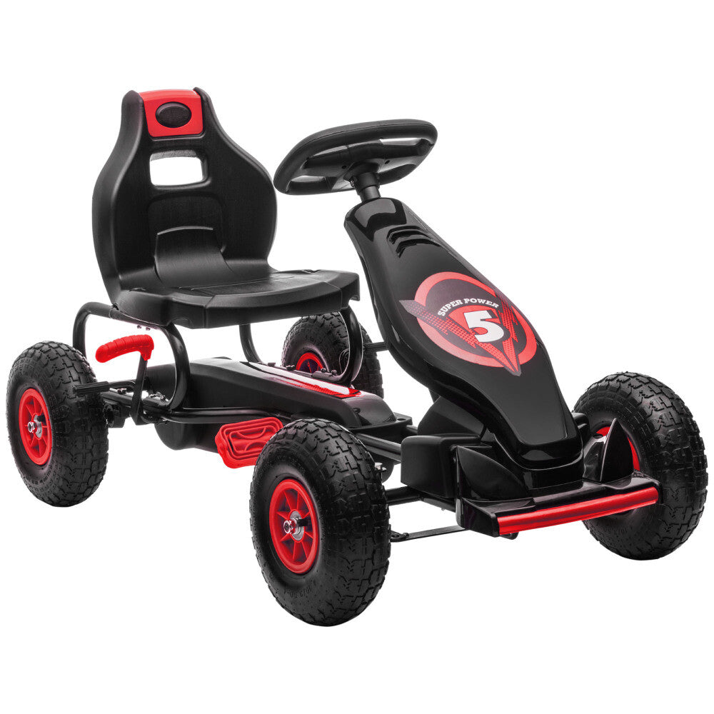 kart a pedales Aosom Kids Pedal Go with Hand Brake, Ages 5-12, Red Stability and Maneuverability Safety fire_sale Quarkhasen aus Quark-Öl-Teig Größe:0 (ca. 0-6 Monate)