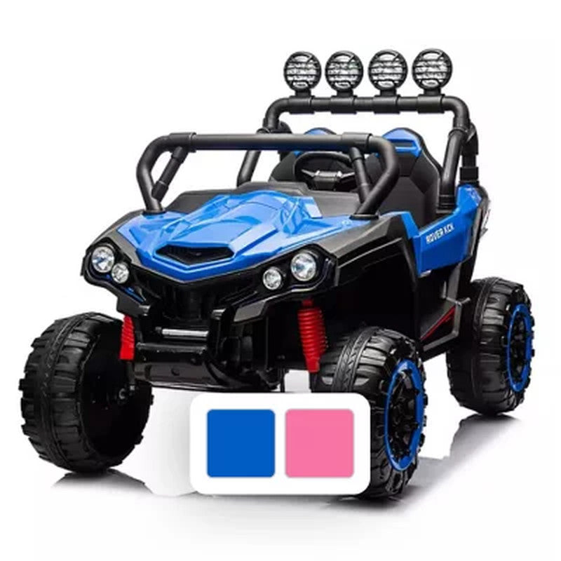 12V Kids UTV Rover Ride-On Car with LED Lights and Safety Belt
