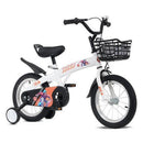 Sporty Kids Bike with Training Wheels, Adjustable 18-Inch Saddle, and Stand Magic Cars 4