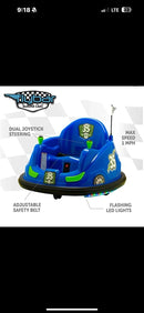 6V Battery-Powered Blue Ride-On Bumper Car with LED Lights Magic Cars 4