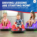 6V Battery-Powered Ride-On Car with Bumpers, LED Lights, and Charger - Red Magic Cars 3