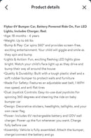 6V Battery-Powered Ride-On Car with Bumpers, LED Lights, and Charger - Red Magic Cars 9