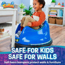 Electric 6V Bumper Ride-On Car for Kids and Toddlers in Blue and Green Magic Cars 4