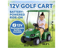 12V Battery-Powered Kids’ Ride-On Golf Cart Magic Cars 0