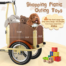 Foldable Cargo Tricycle with Reversible Seat, Front Basket & Training Wheels for Ages 6-12 Magic Cars 2