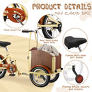 Foldable Cargo Tricycle with Reversible Seat, Front Basket & Training Wheels for Ages 6-12 Magic Cars 4