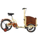 Foldable Cargo Tricycle with Reversible Seat, Front Basket & Training Wheels for Ages 6-12 Magic Cars 9