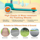 Adjustable Folding Kids Scooter with LED Flashing Wheels, Horn, and 4 Emoji Covers Magic Cars 9