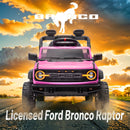 12V Pink Kids Electric Ride-On Truck with Remote Control - Ford Bronco Raptor Design Magic Cars 1