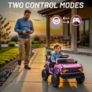 12V Pink Kids Electric Ride-On Truck with Remote Control - Ford Bronco Raptor Design Magic Cars 2