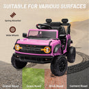 12V Pink Kids Electric Ride-On Truck with Remote Control - Ford Bronco Raptor Design Magic Cars 5