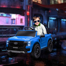 12V Licensed Kids Ride-On Ford Ranger Car with Toy Storage Blue Magic Cars 0