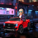 12V Licensed Ford Ranger Kids Ride-On Car with Toy Storage, Red Magic Cars 0