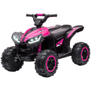 Pink Four-Wheeler Electric Ride-On Toy for Toddlers with Music Magic Cars 3