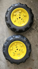 Front Wheels Replacement for John Deere Ground Force Toy Tractor Genuine Peg Perego Parts Magic Cars Variant 0