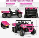Large 24V Battery-Powered 2-Seater Kids Ride-On RC Tractor with Dump Bed Magic Cars 6