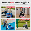 Electric Wiggle Ride-On Car 4-in-1 Toy with 3 Speed Modes for Ages 3 and Up Magic Cars 8