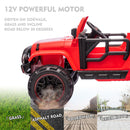 Red 12V Electric Kids Ride-On Truck with 3 Speeds, MP3, LED Lights, Cover, and Remote Control Magic Cars 13