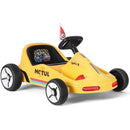 Yellow 12V Battery-Powered Kids Ride-On Go-Kart Car with 3 Speeds, Music, and Remote Control Magic Cars 14