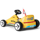 Yellow 12V Battery-Powered Kids Ride-On Go-Kart Car with 3 Speeds, Music, and Remote Control Magic Cars 23