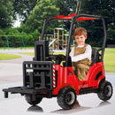 Kids Ride-On Forklift Car with Tent, Remote Control, Liftable Fork and Pallet, Music, and USB Port Magic Cars 1