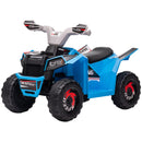 Kids 6V Blue ATV Quad Four-Wheeler with Forward and Reverse Controls Magic Cars 3