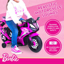 6V Battery-Powered Barbie Motorcycle with Training Wheels for Ages 3+ Magic Cars 2