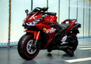 Kids ride-on motorcycle toy with training wheels and manual throttle Magic Cars 0