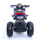 Kids 3-Wheel Battery-Powered Motorcycle with PU Seat and Training Wheels Magic Cars 4