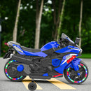 12V Electric Ride-On Dirt Bike for Kids with Training Wheels, Lights, and Music Magic Cars 11