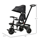 Kids 4-in-1 Tricycle with Reversible Seat in Black Magic Cars 1