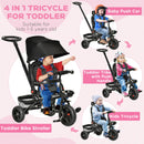 Kids 4-in-1 Tricycle with Reversible Seat in Black Magic Cars 4
