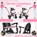 Kids 4-in-1 Tricycle with Reversible Seat in Black Magic Cars 5