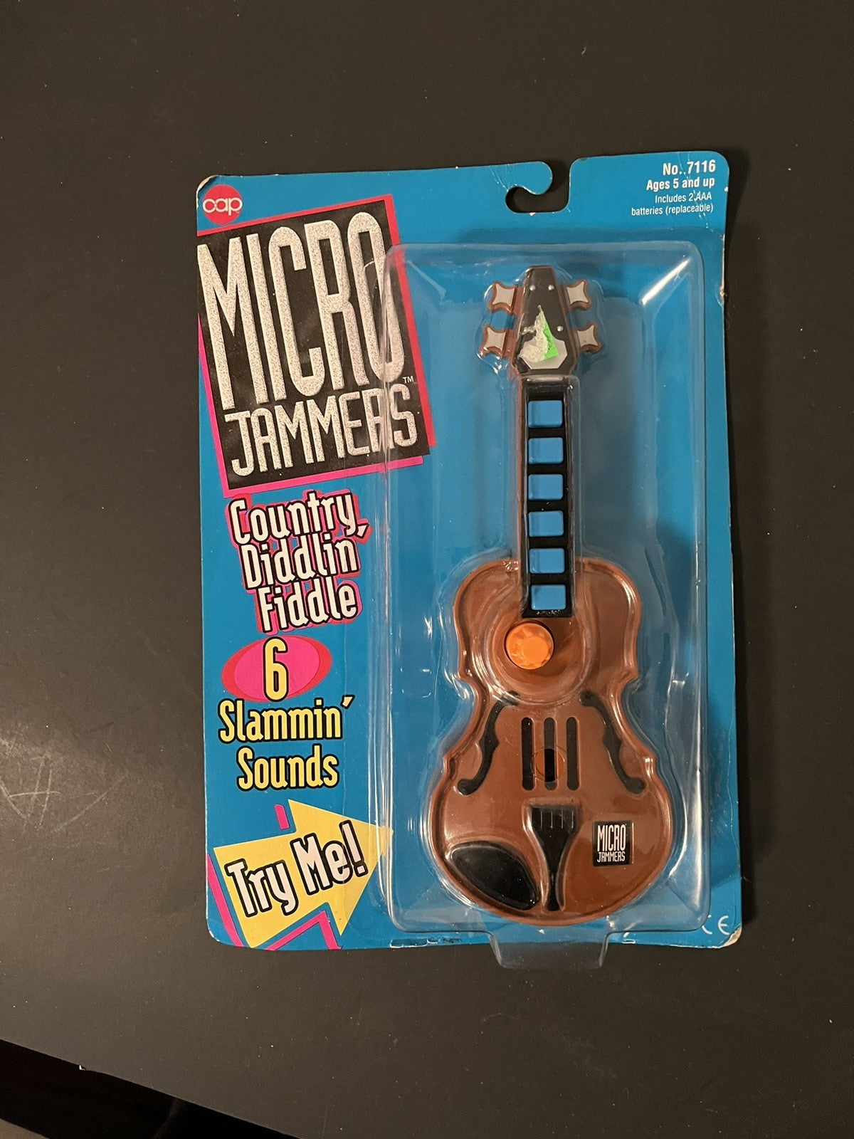 MICRO JAMMERS Country Diddlin Fiddle Music Maker 1995 Cap Toys