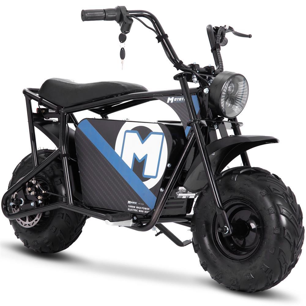 48V 1000W Electric Mini Bike Black High-Power Off-Road Ride Free Warranty 1 Year