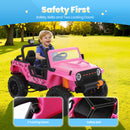 24V Pink Electric Kids Ride-On Jeep Car Toy with Remote Control Battery Powered Magic Cars 6