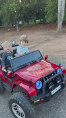 2 Seater 24 Volt 4x4 Electric Ride On Jeep Style Rubber Tires Fully Loaded Truck ATV UTV For Kids W/Magic Cars® Wireless Parental Control