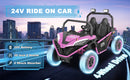 24V Kids 2-Seater Electric Ride-On UTV Truck with 4WD and 320W Motor, Remote Control