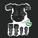 Adjustable Motorcycle Protective Waistcoat Vest for Kids (Height 0.85–1.7 m)