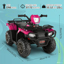 12V/24V Kids Electric Ride-On Jeep Truck ATV with Parent Remote Control Toy Vehicle
