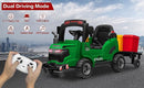 12V Kids Ride-On Construction Sweeper Truck with Trailer and Rubbish Bin Toy Car