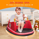6V Kids Ride-On Bumper Car with Remote Control, 360° Spin and Flashing Lights for Toddlers