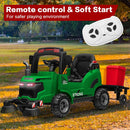 12V Kids Ride-On Construction Sweeper Truck with Trailer and Rubbish Bin Toy Car