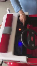 2 Seater Fire Truck Ride On Toy W/Wireless Control Working Water Shooting Hose Function PA System Red