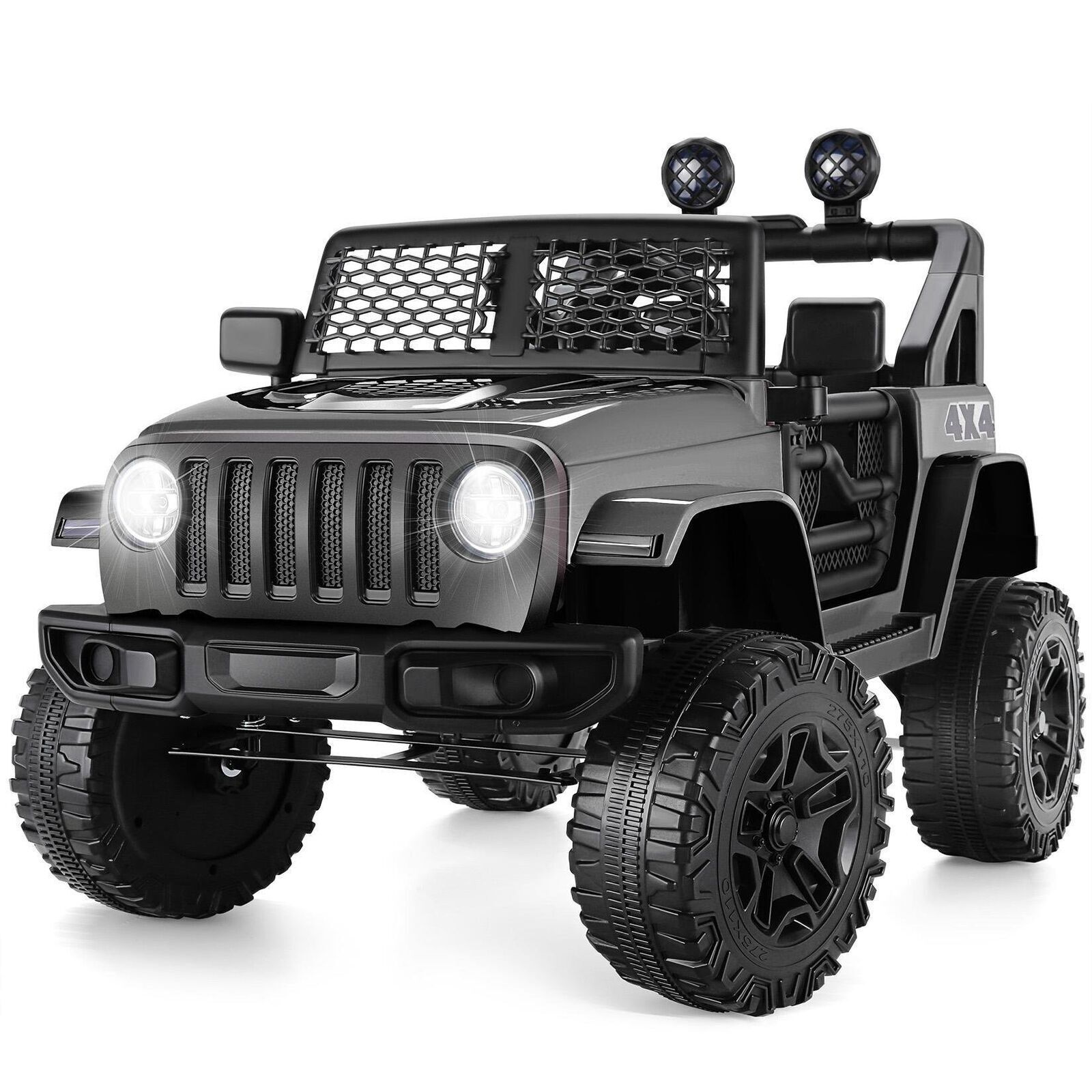 12V Kids Ride-on Jeep Car with Remote Control - Black & Green