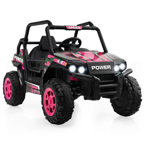 peg perego jeep pink 12V Pink Off-Road Truck for Kids with Realistic Horns and Engine Sounds, Boy's, Size: 47.5