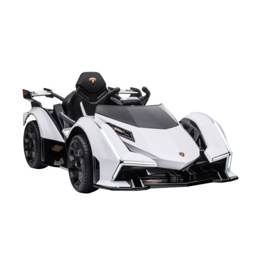 Lamborghini風電動乗用車 ホワイト 12V White Lamborghini GT Kids Ride-On Sports Car with Remote Control
