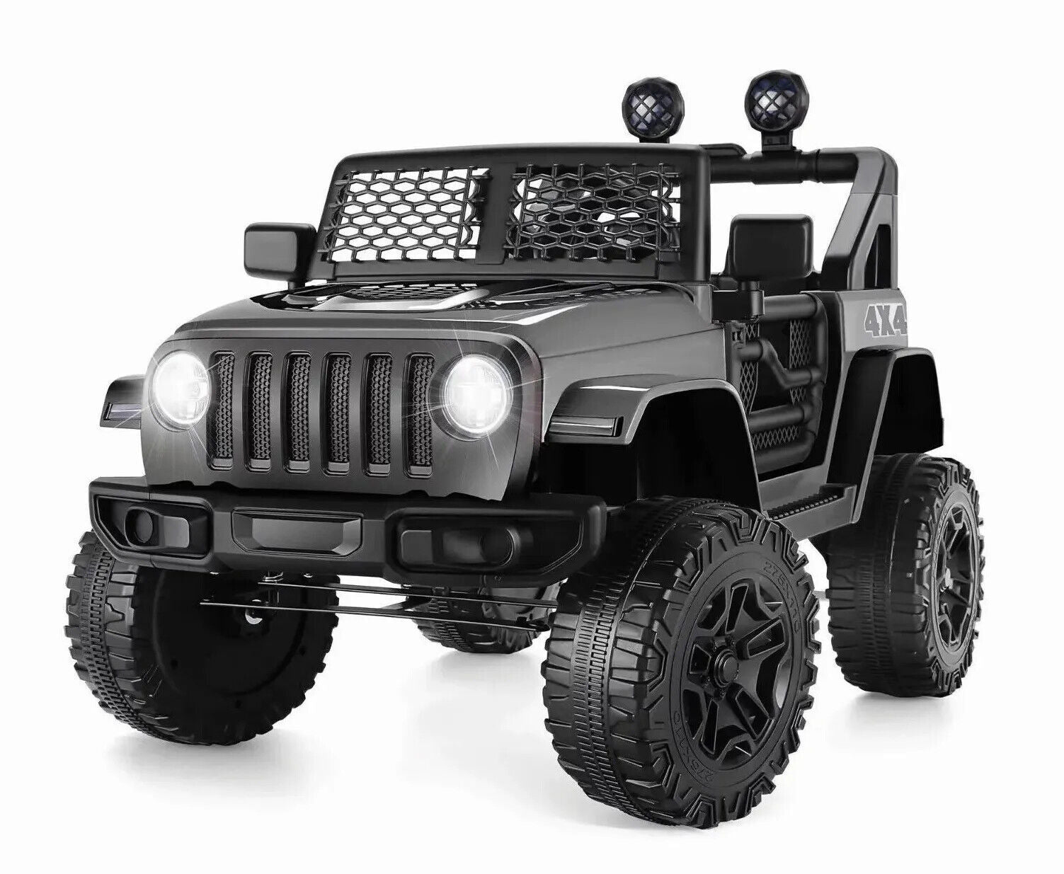 24V/12V Kids Electric Jeep with Remote Control, 3 Speeds, and LED Ligh